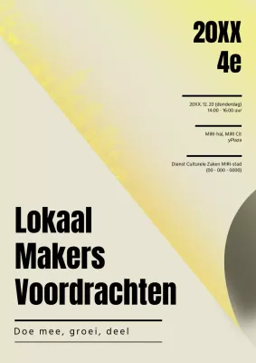 Bevorder een minimalistische prestatiepresentatie in geel