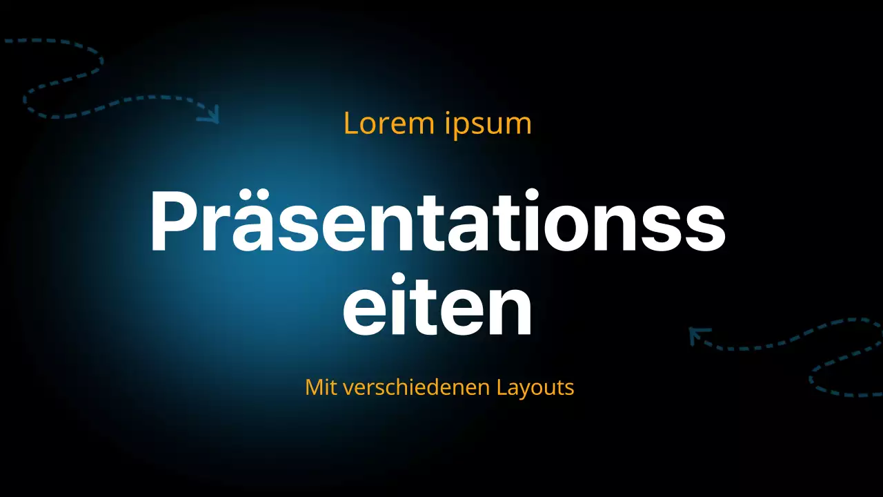 Schwarz und Blau Modern Vielseitig Layout Seite Material