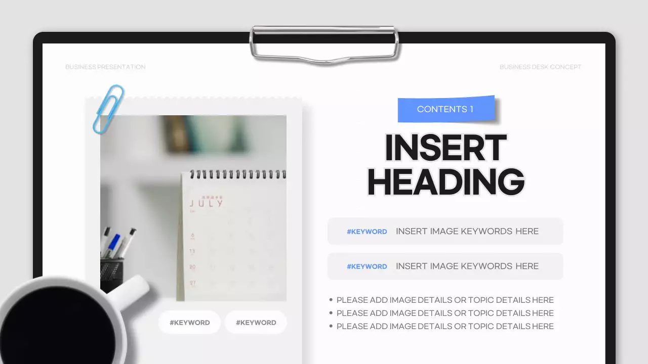 하늘색과 검정의 심플한 비즈니스 보고서