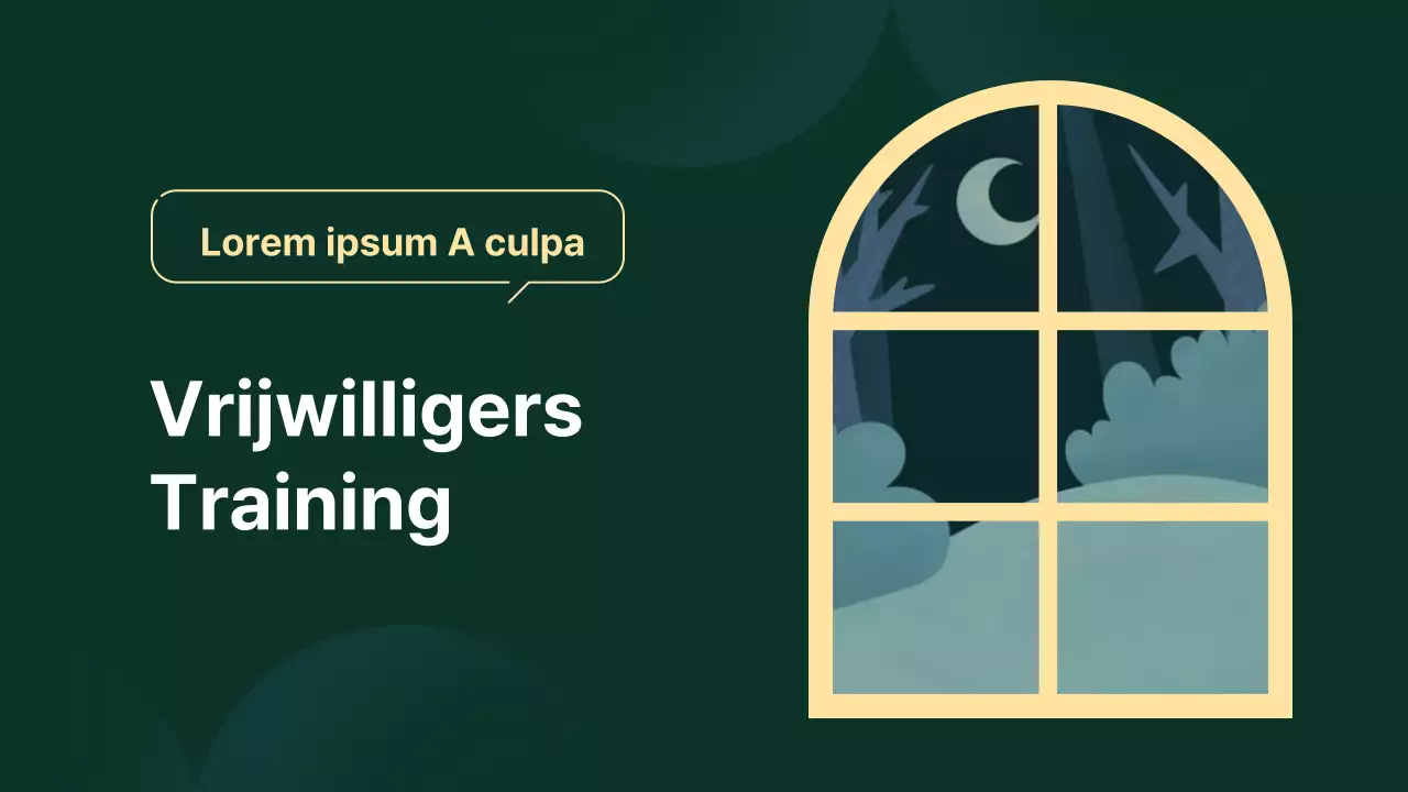 Een minimalistisch groen en geel vrijwilligersrooster