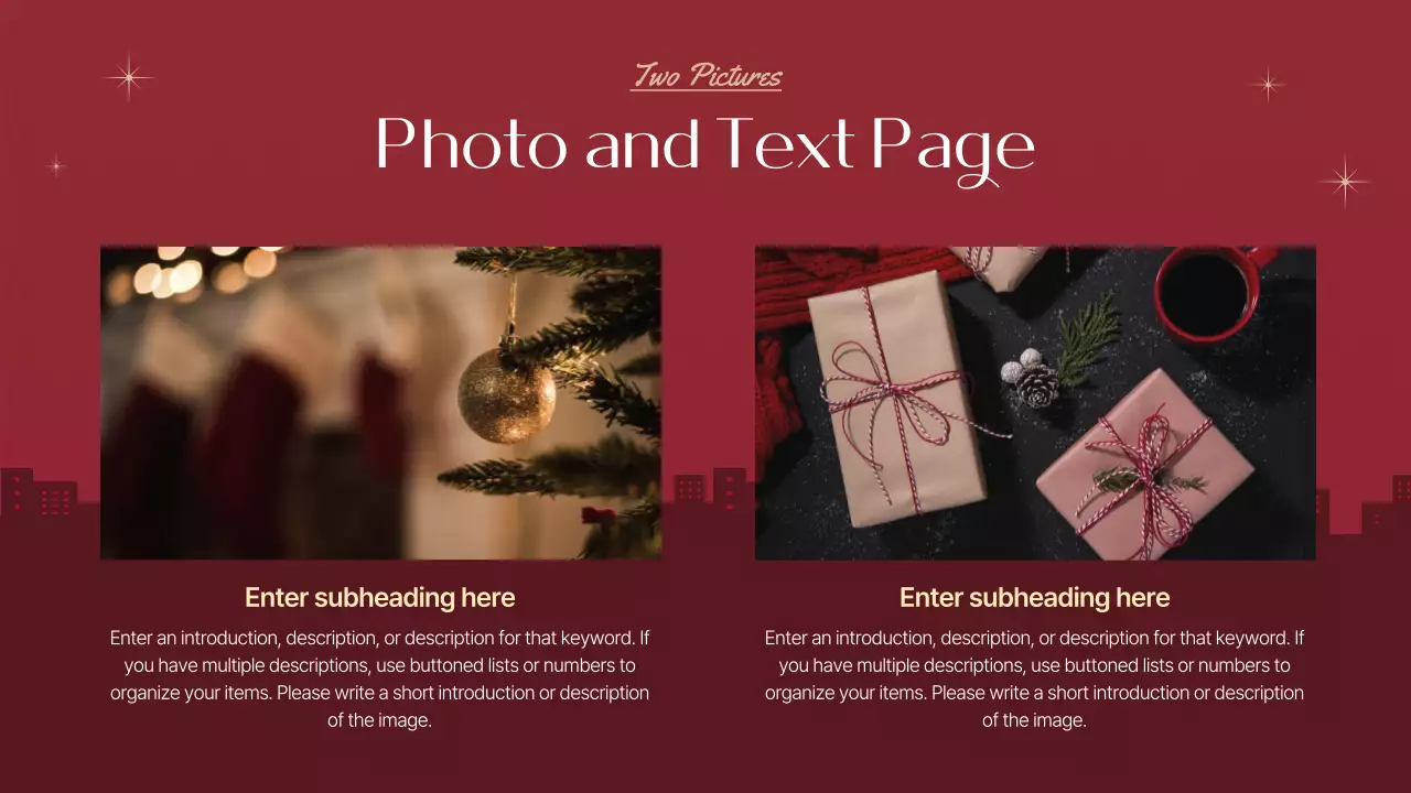 빨간색 전통 크리스마스 프레젠테이션