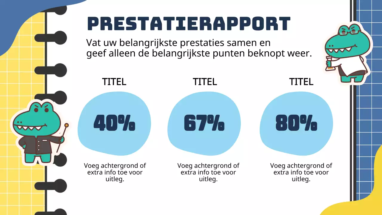 Blauw en Geel Trendy Marketing Studienota's Verslag
