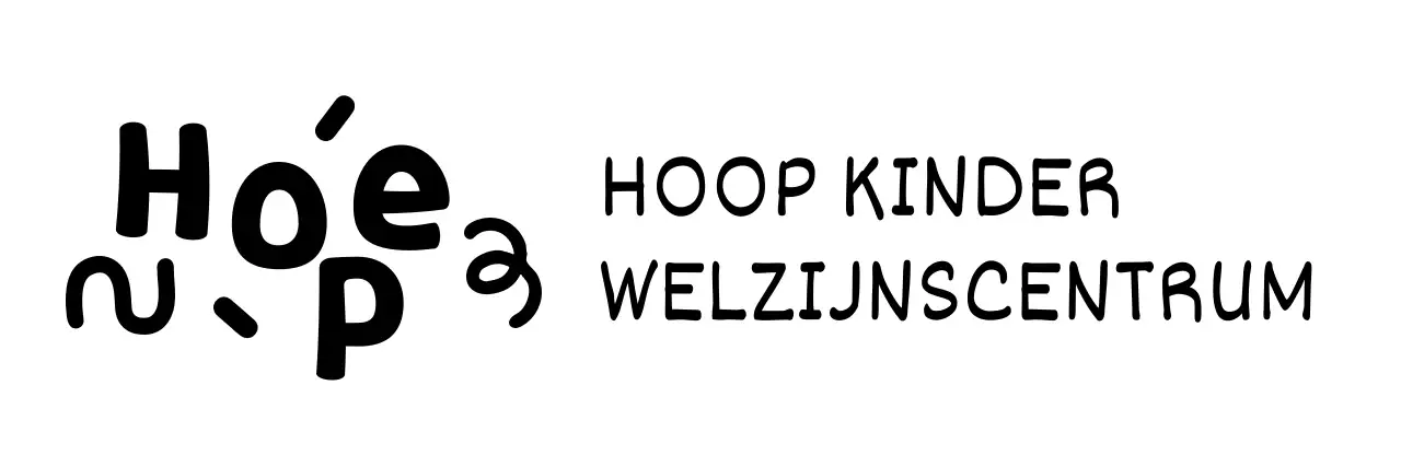 Kinderwelzijnscentrum met leuke illustraties en lettertypes