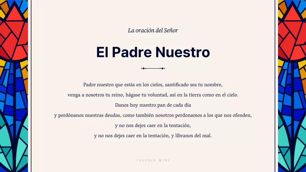 Guía de servicios religiosos sencillos en azul marino y beige