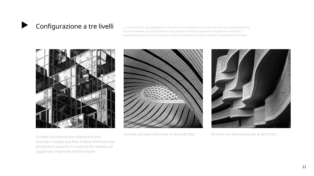 Un rapporto di consulenza strategica bianco e semplice