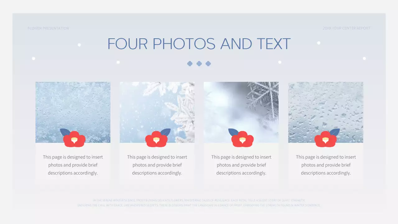 빨간색 미니멀 꽃 프레젠테이션