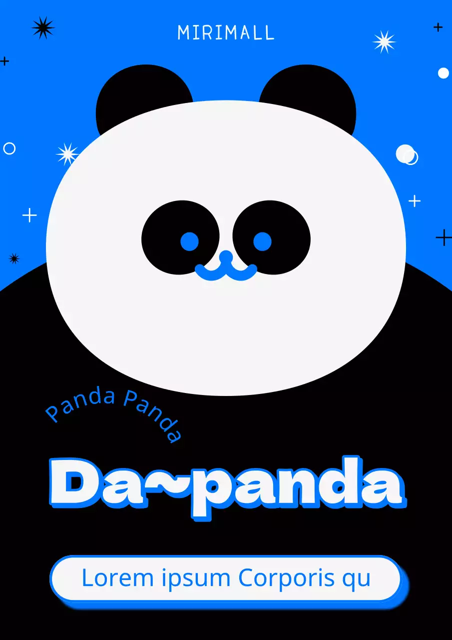 Minimalistische Verkaufsanzeige für ein Einkaufszentrum in Blau und Weiß