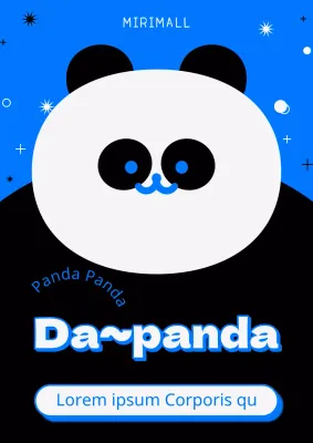 Minimalistische Verkaufsanzeige für ein Einkaufszentrum in Blau und Weiß