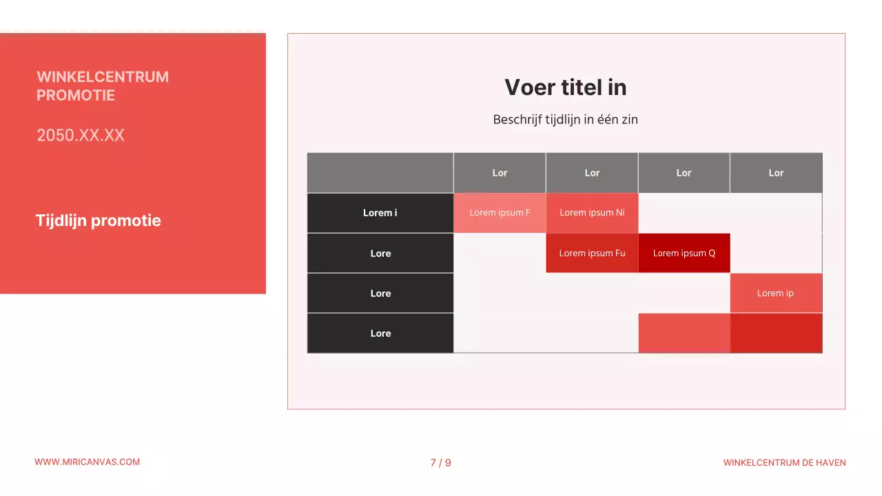 Een eenvoudige oranje en zwarte promotieslip