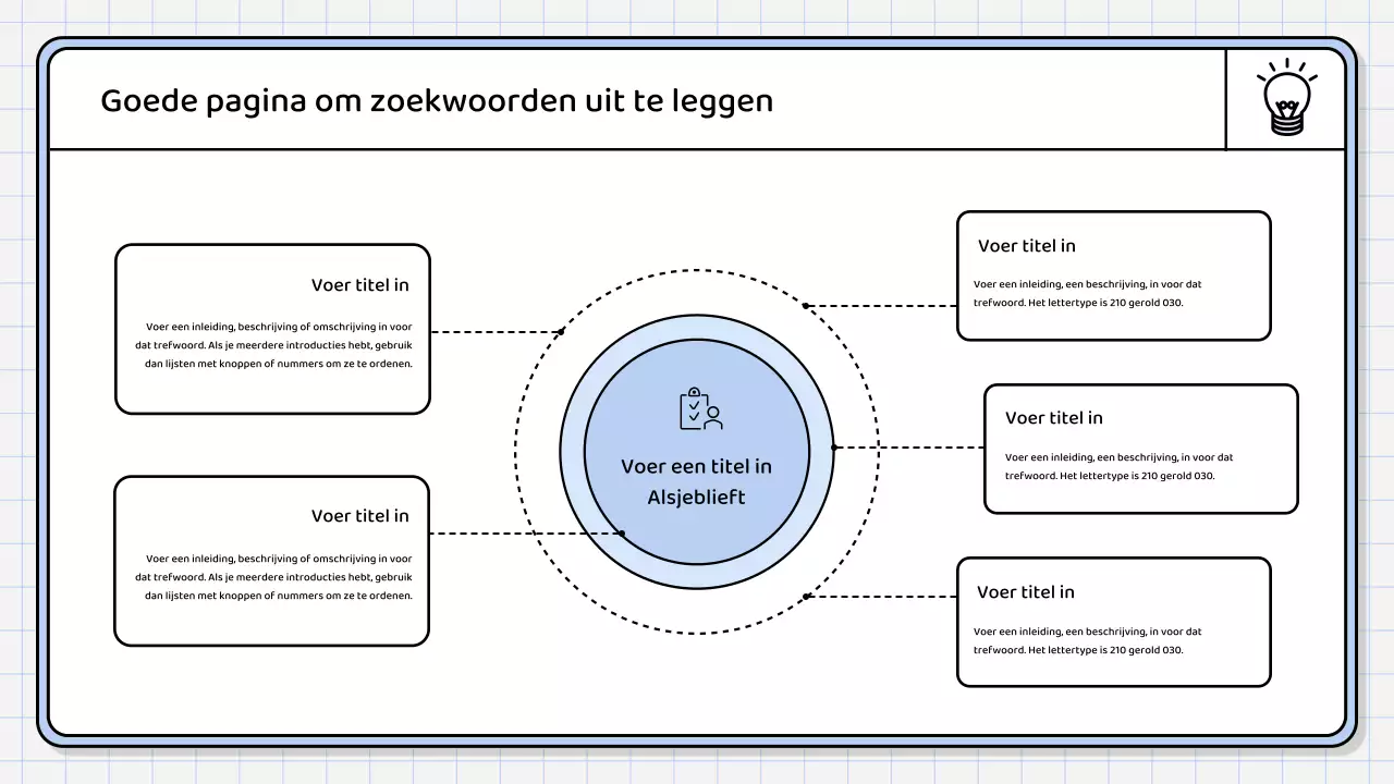Een eenvoudig, lichtblauw samenvattend rapport