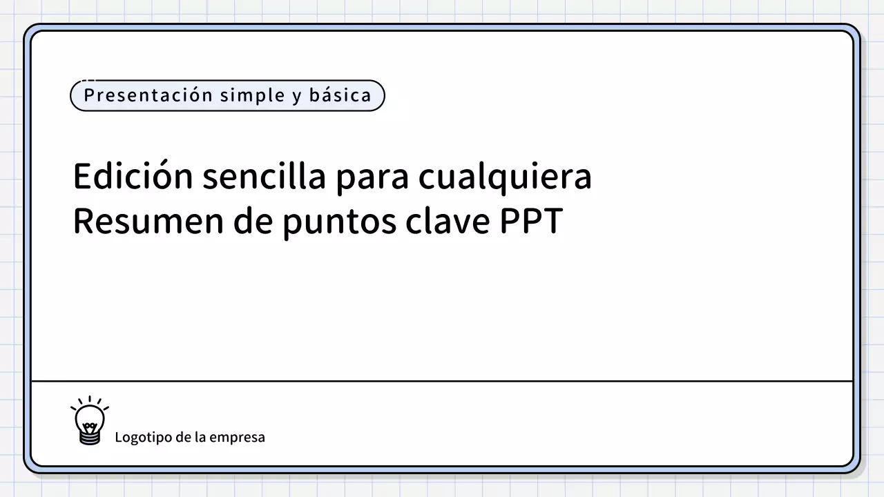 Un sencillo informe de síntesis de color azul claro