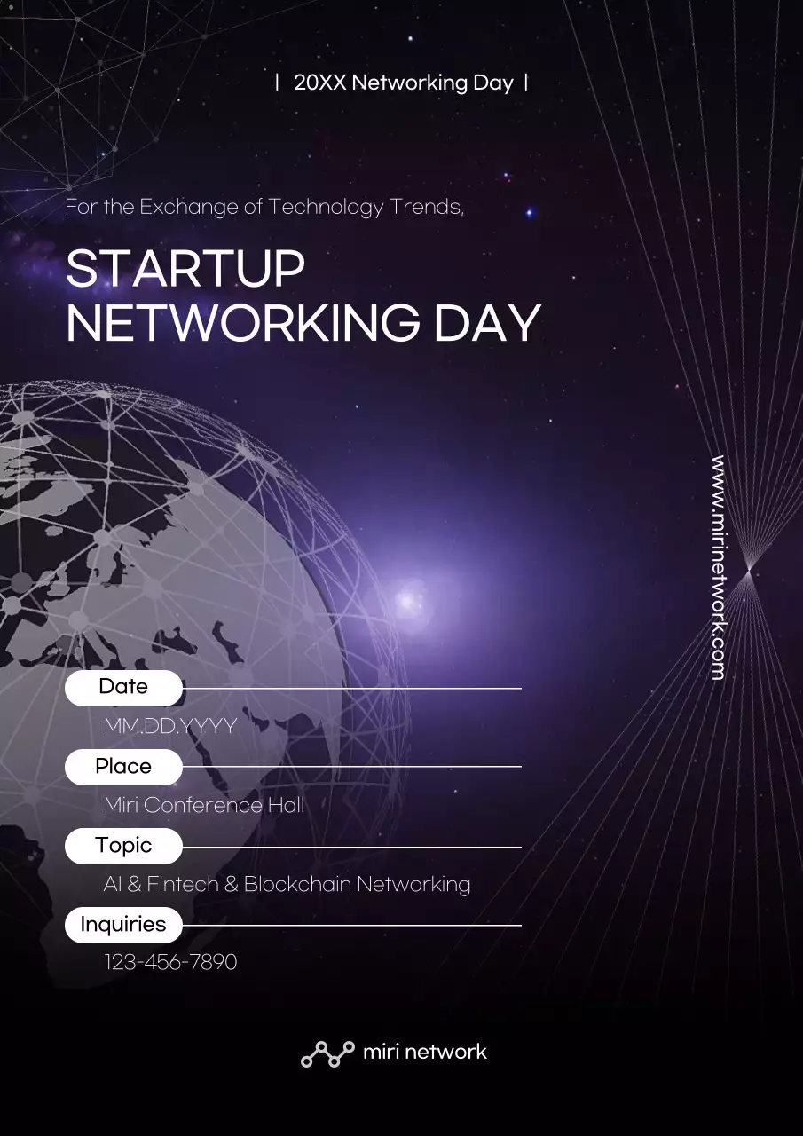 Black Modern Networking Event Poster