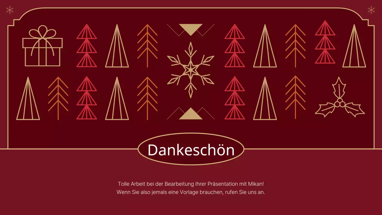 Ein klassischer Weihnachtsbericht in Rot und Beige
