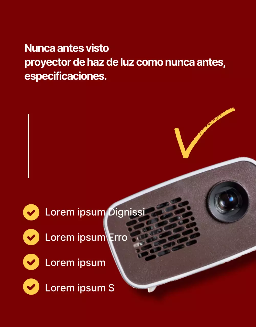 Rojo, simple descripción del producto electrónico