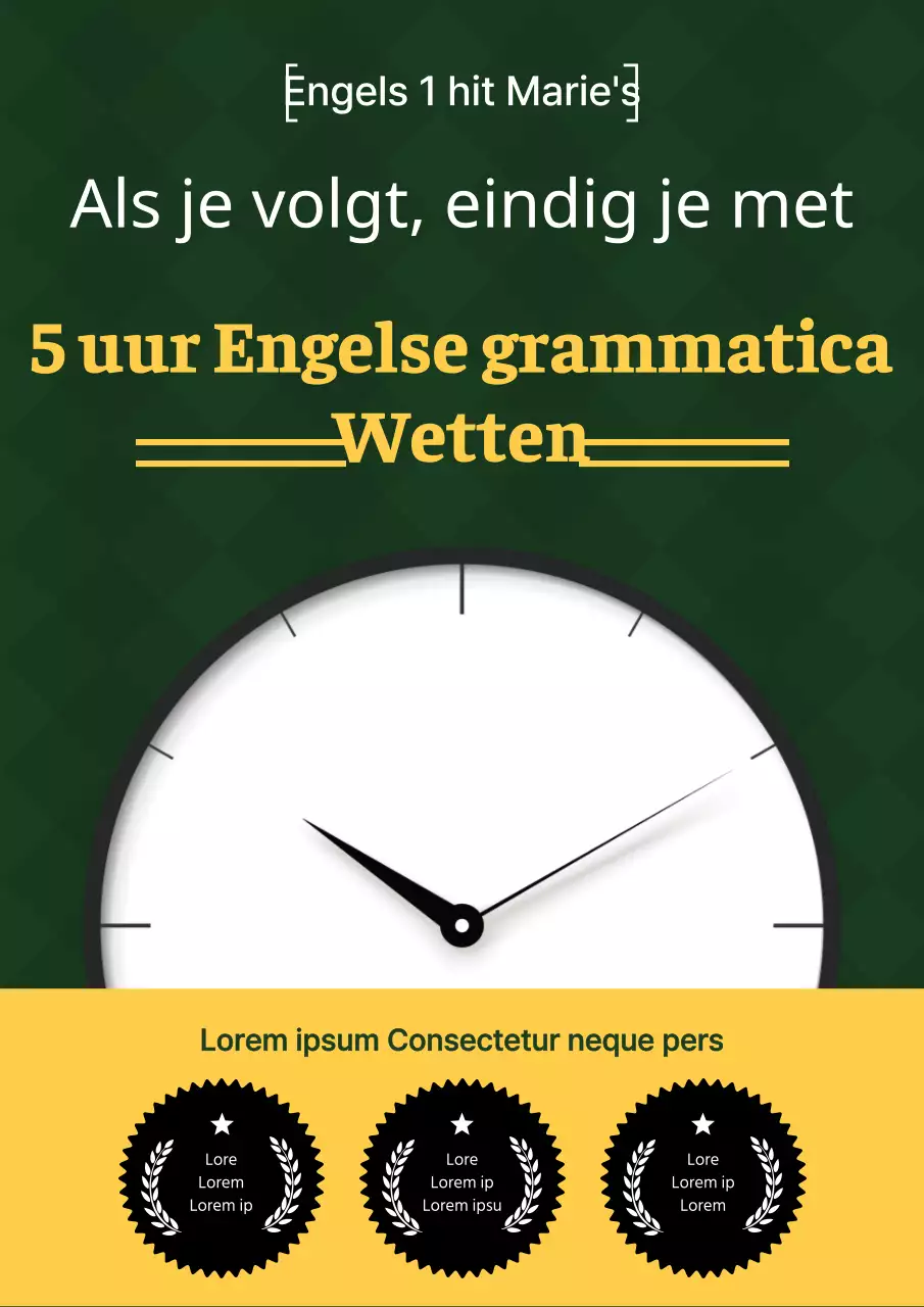 Classy time management cover in groen en geel