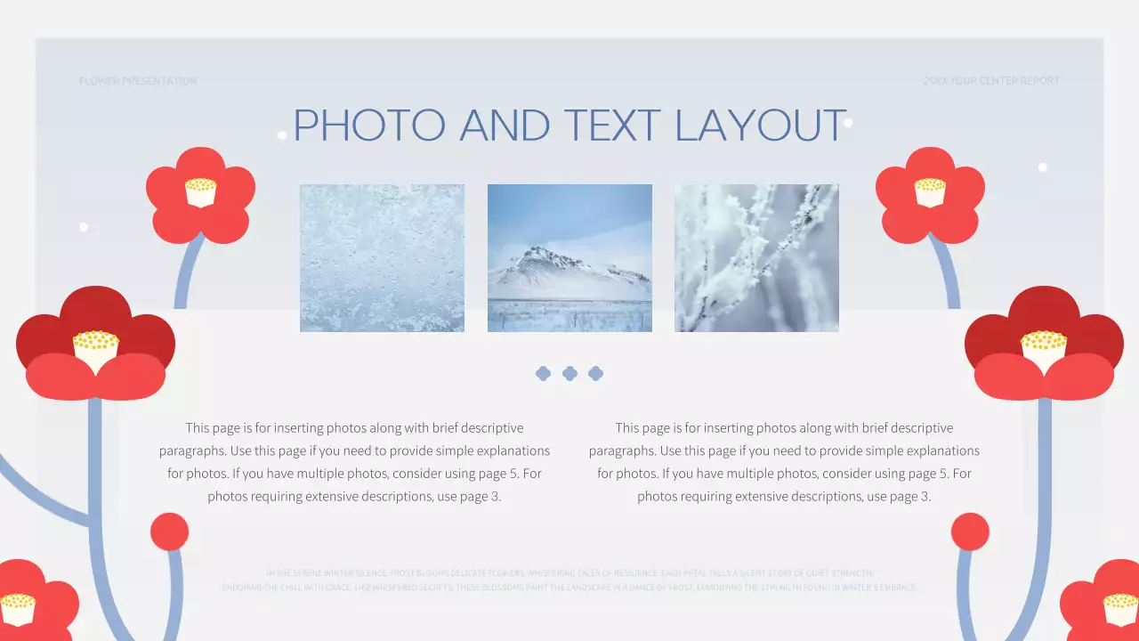 빨간색 미니멀 꽃 프레젠테이션