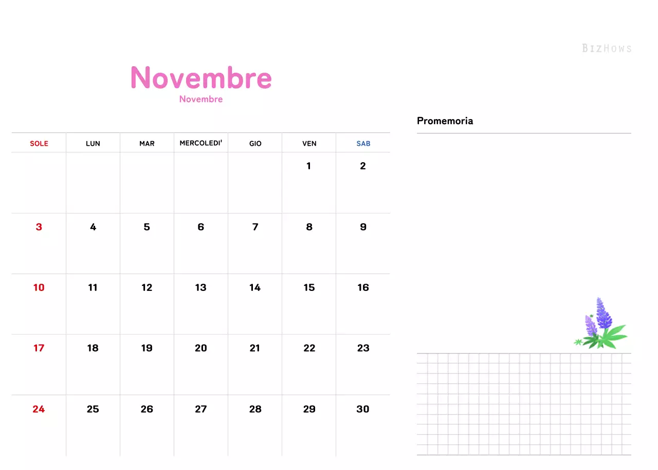 Un calendario di Capodanno caldo e illustrato