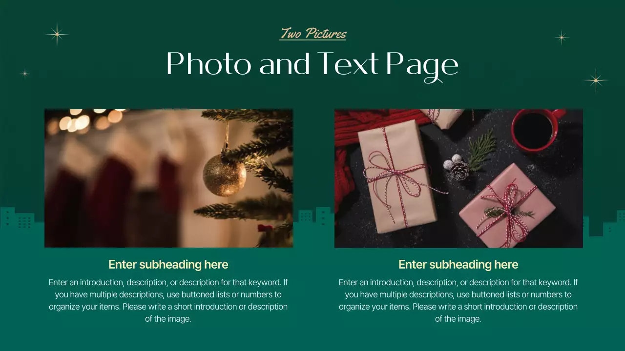 그린 전통 크리스마스 프레젠테이션