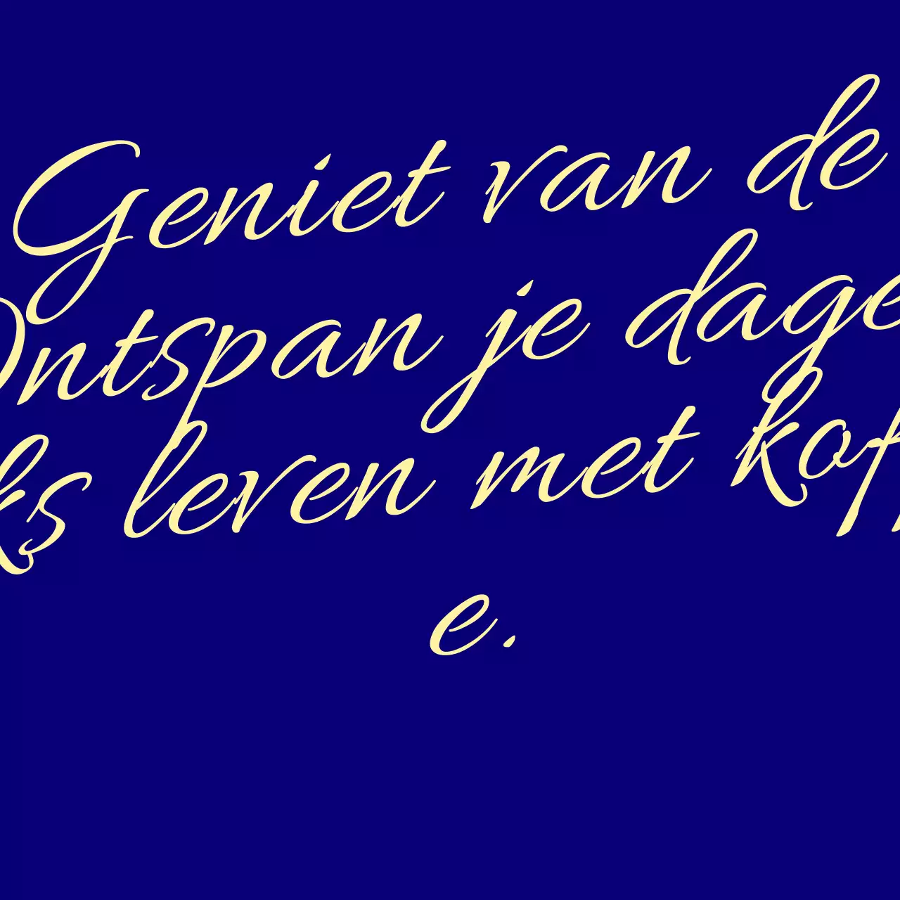 Koffiehuis met typografie letterconcept