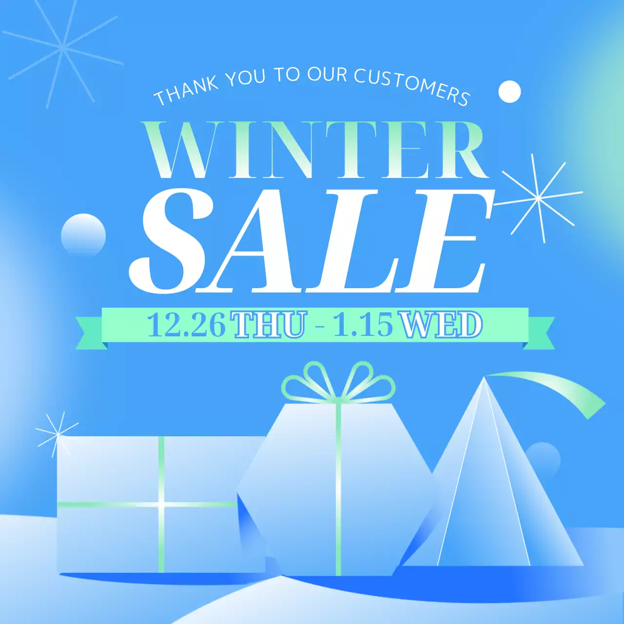 Blue Modern Sale Promotion Social Media Post