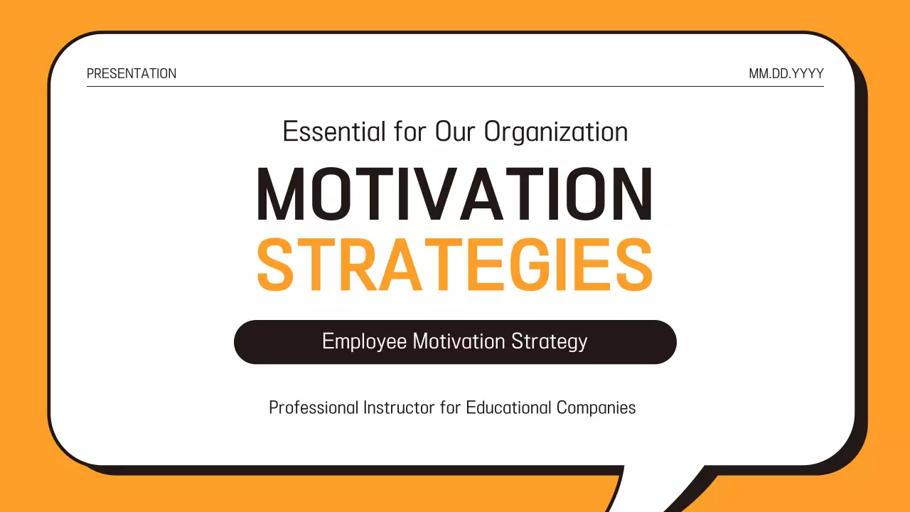 오렌지 프로페셔널 모티베이션 프레젠테이션