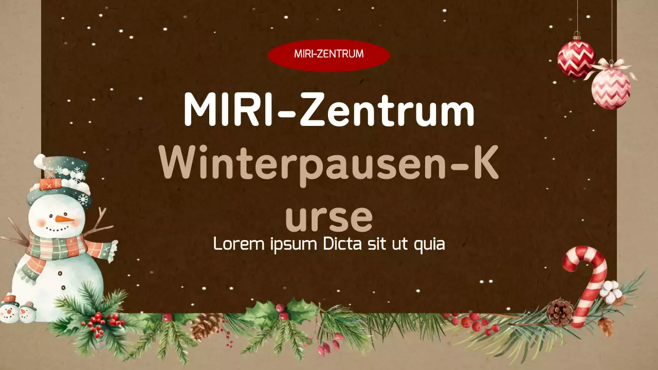 Vintage brown and beige winter break volunteer training guide