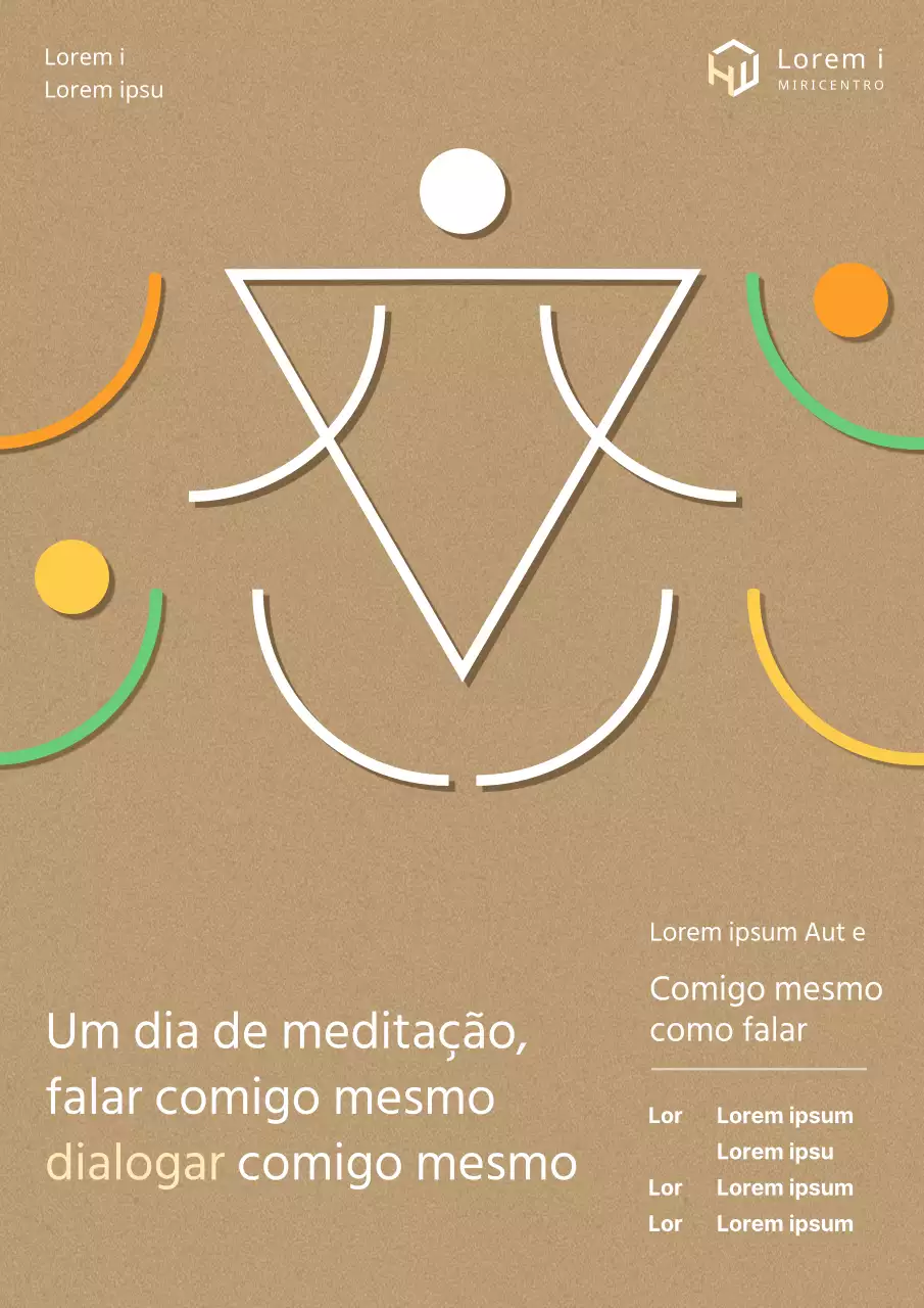 Promover uma conferência de meditação moderna em bege