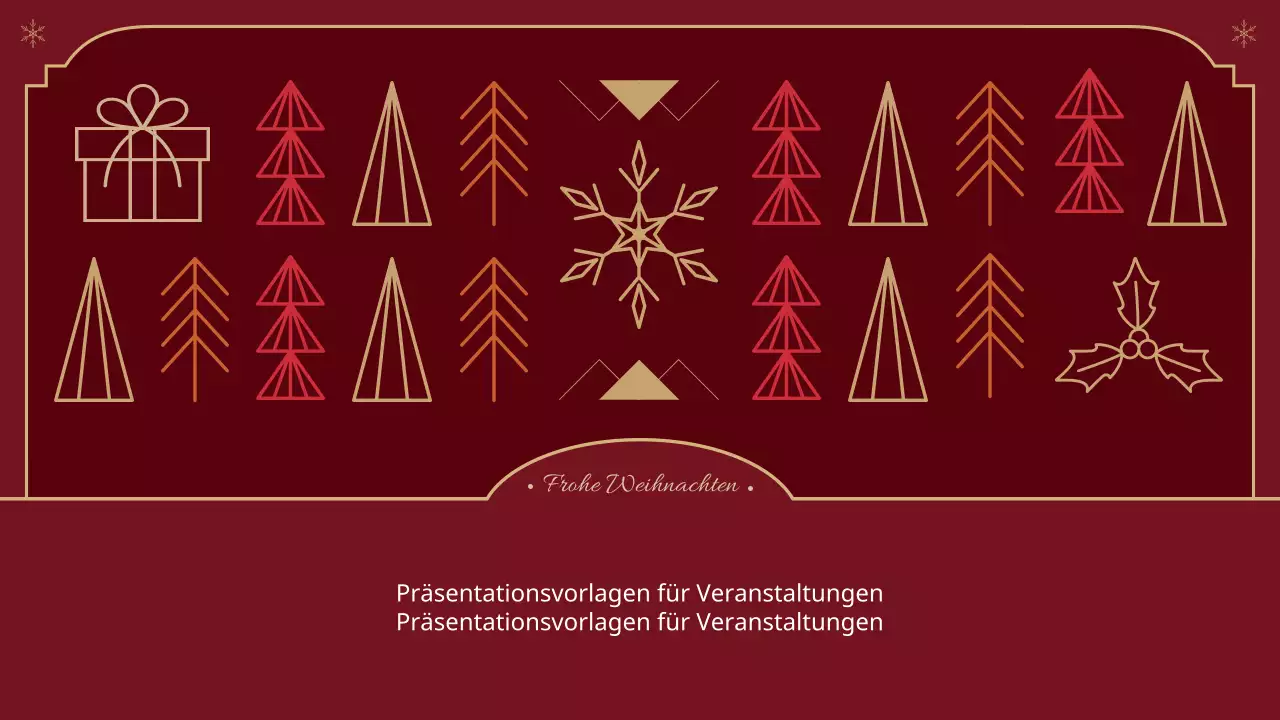 Ein klassischer Weihnachtsbericht in Rot und Beige