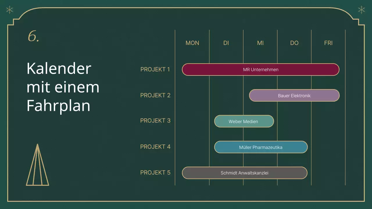 Ein klassischer Weihnachtsbericht in Grün und Beige