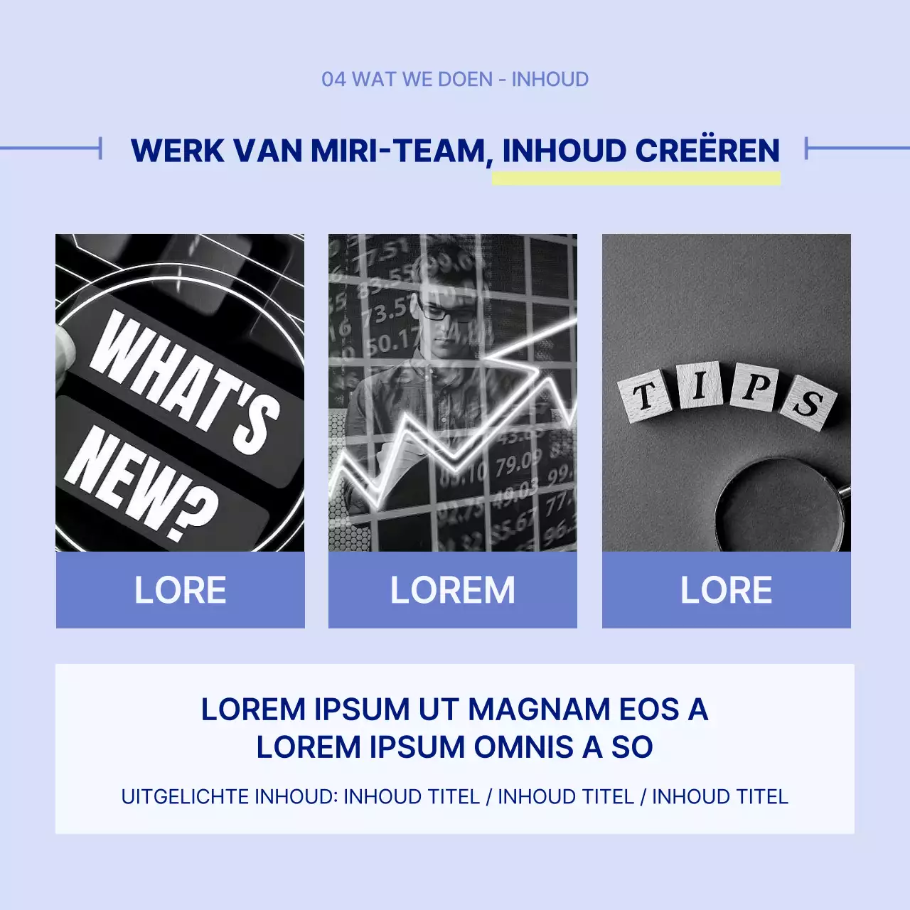 Eenvoudige banen in blauw