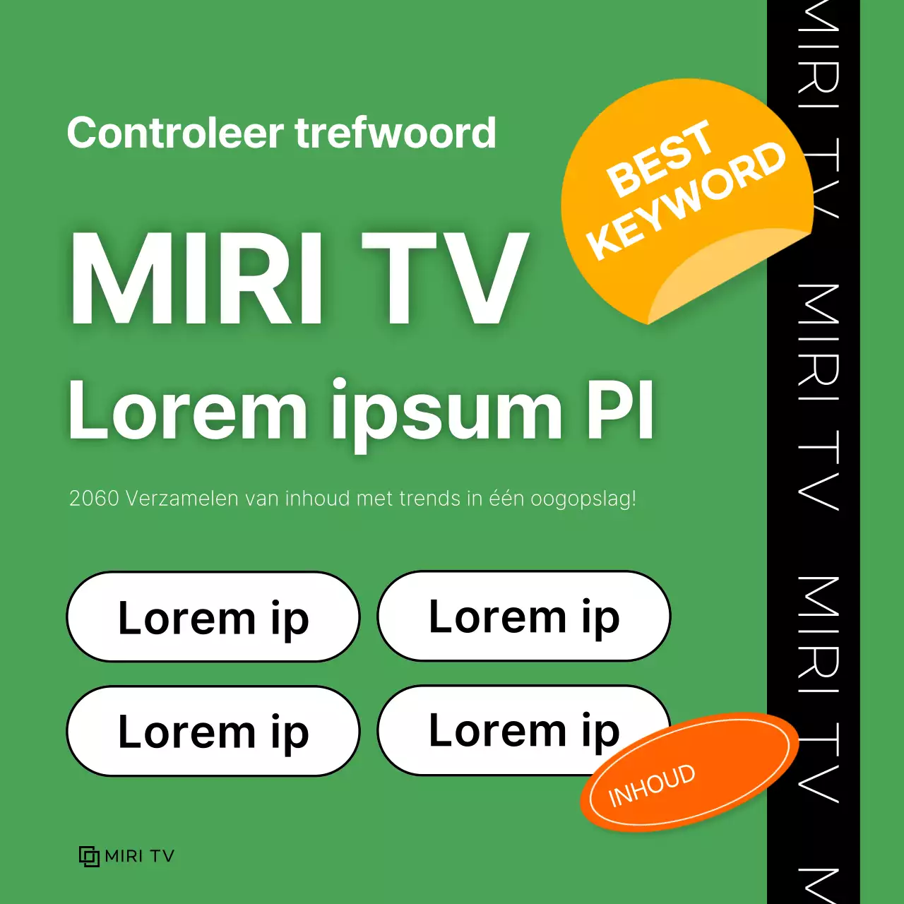 Groene, kitscherige slotadvertentie