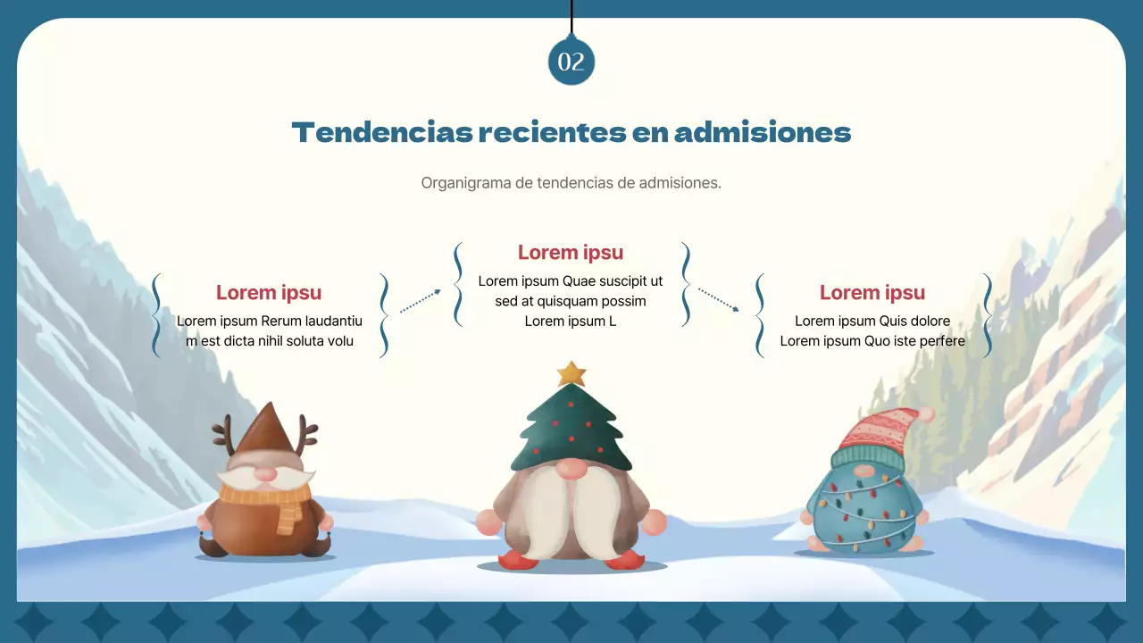 Curso intensivo de invierno en rojo y azul marino