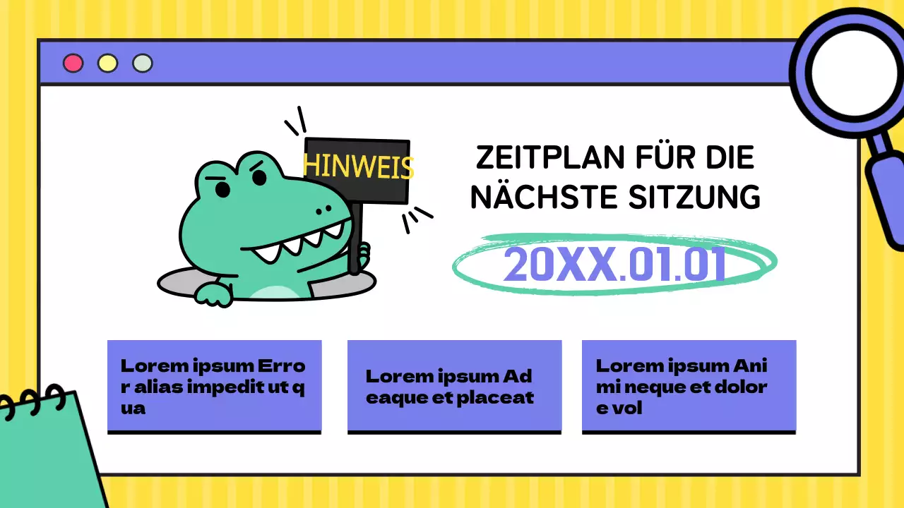 Gelb und Lila Trendy Marketing Studie Notizen Bericht