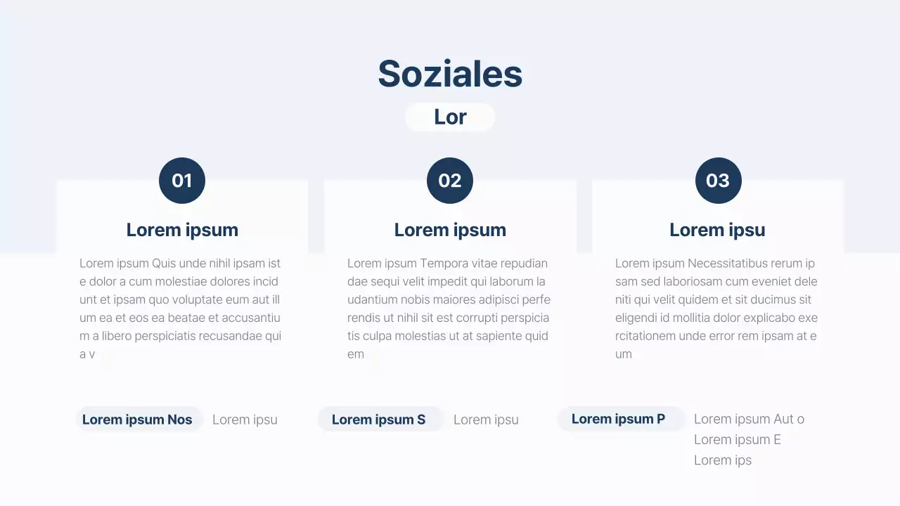 Ein einfacher ESG-Bericht in Marineblau und Hellblau