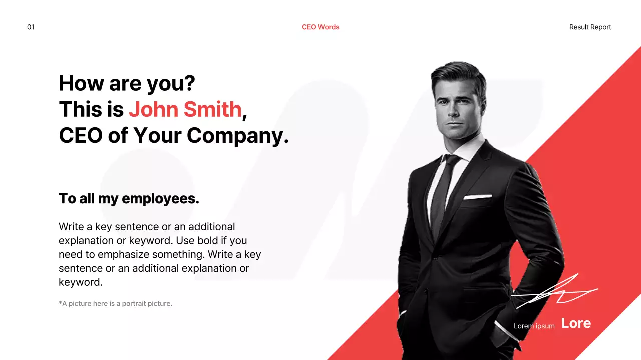 Red Modern Performance Report Presentation