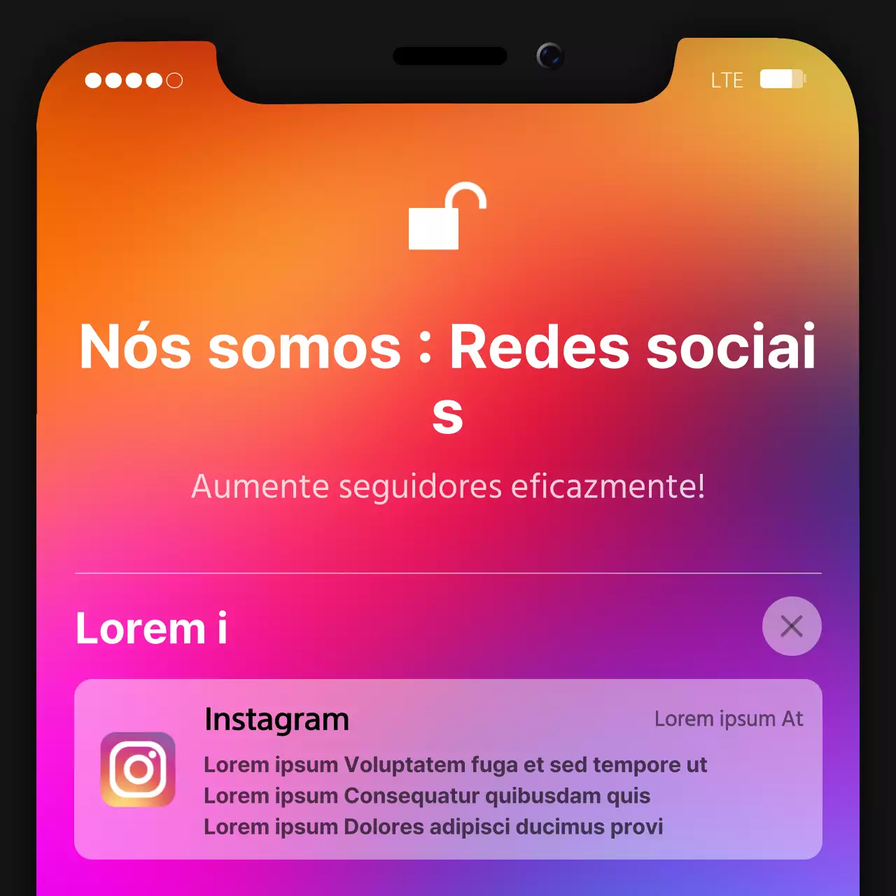 Promoção simples de consultoria nas redes sociais da Orange e da Bora