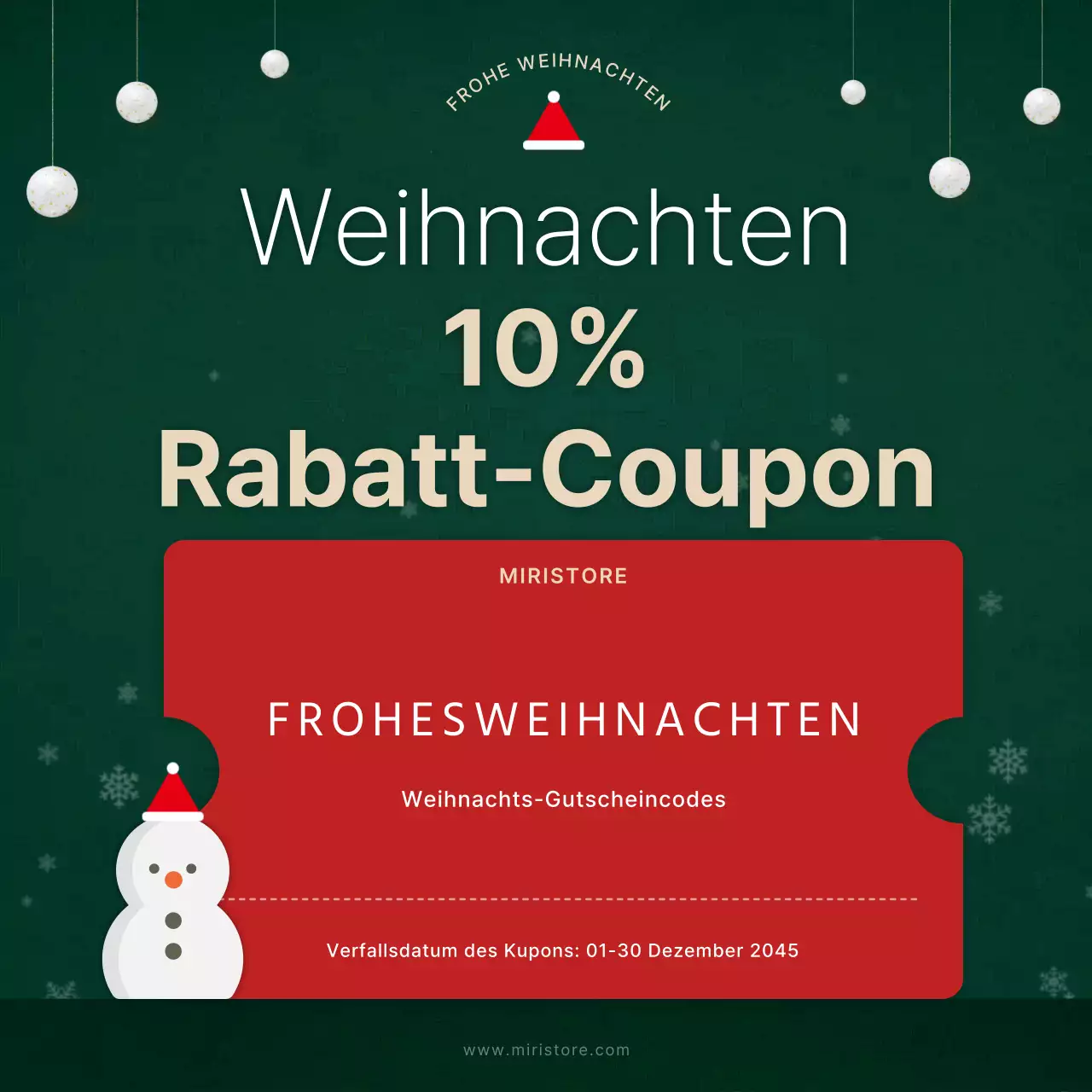 Ein roter und grüner Marketingauftrag zu Weihnachten