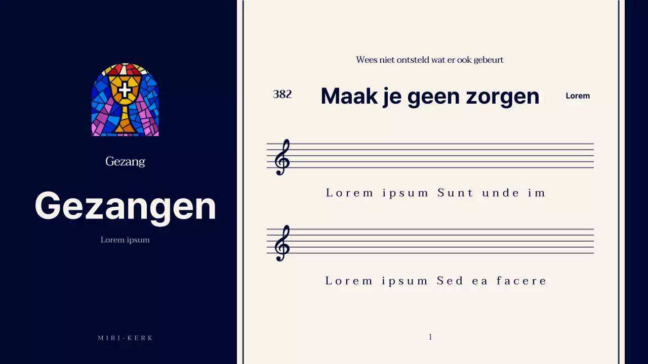 Een gids voor eenvoudige kerkdiensten in marineblauw en beige