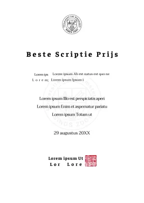 Eenvoudige universiteit beste papier award met school award formulier concept