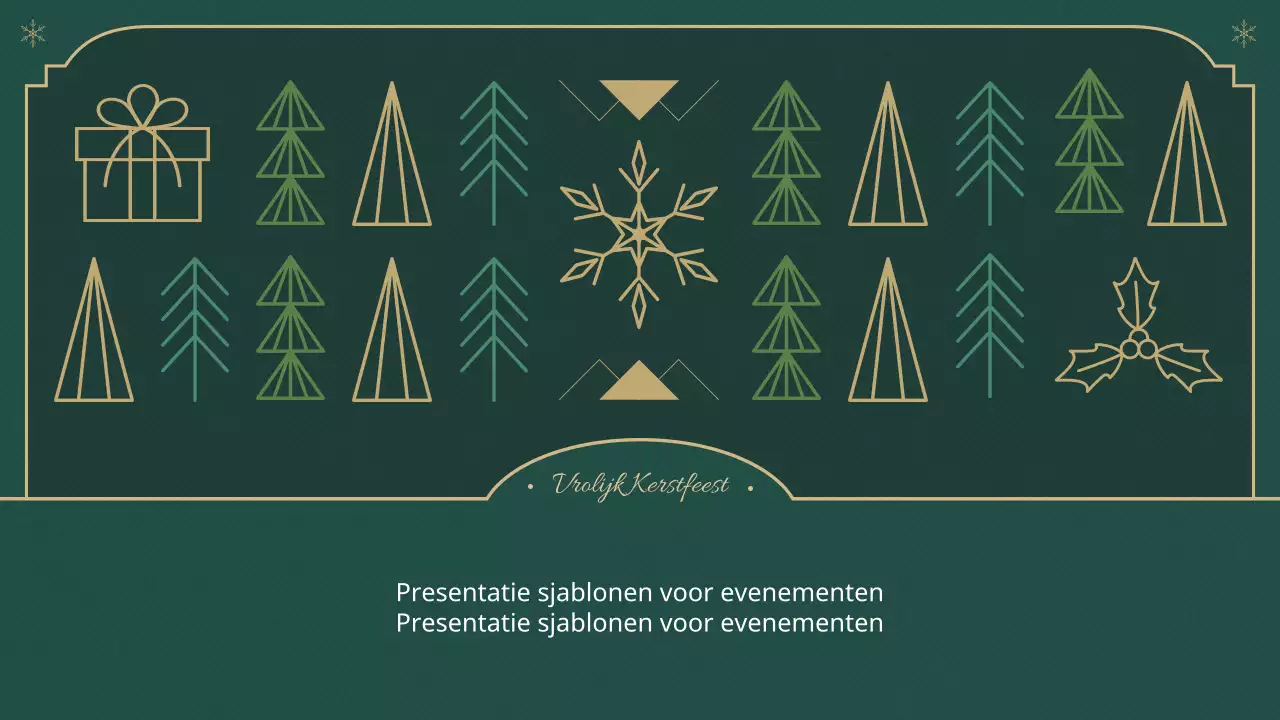 Een klassieke kerstreportage in groen en beige