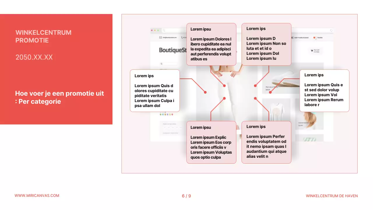 Een eenvoudige oranje en zwarte promotieslip