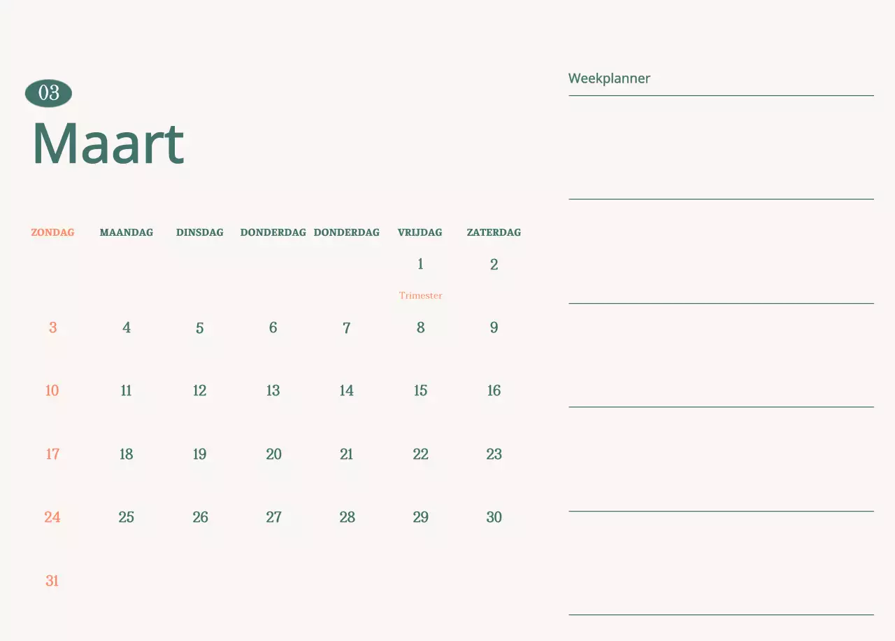 Cafékalender met aanbevelingen voor de drank van de maand