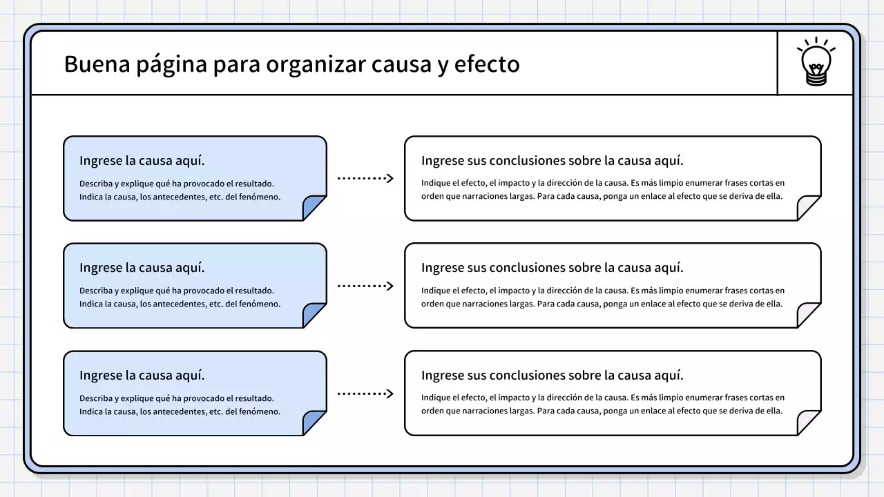 Un sencillo informe de síntesis de color azul claro