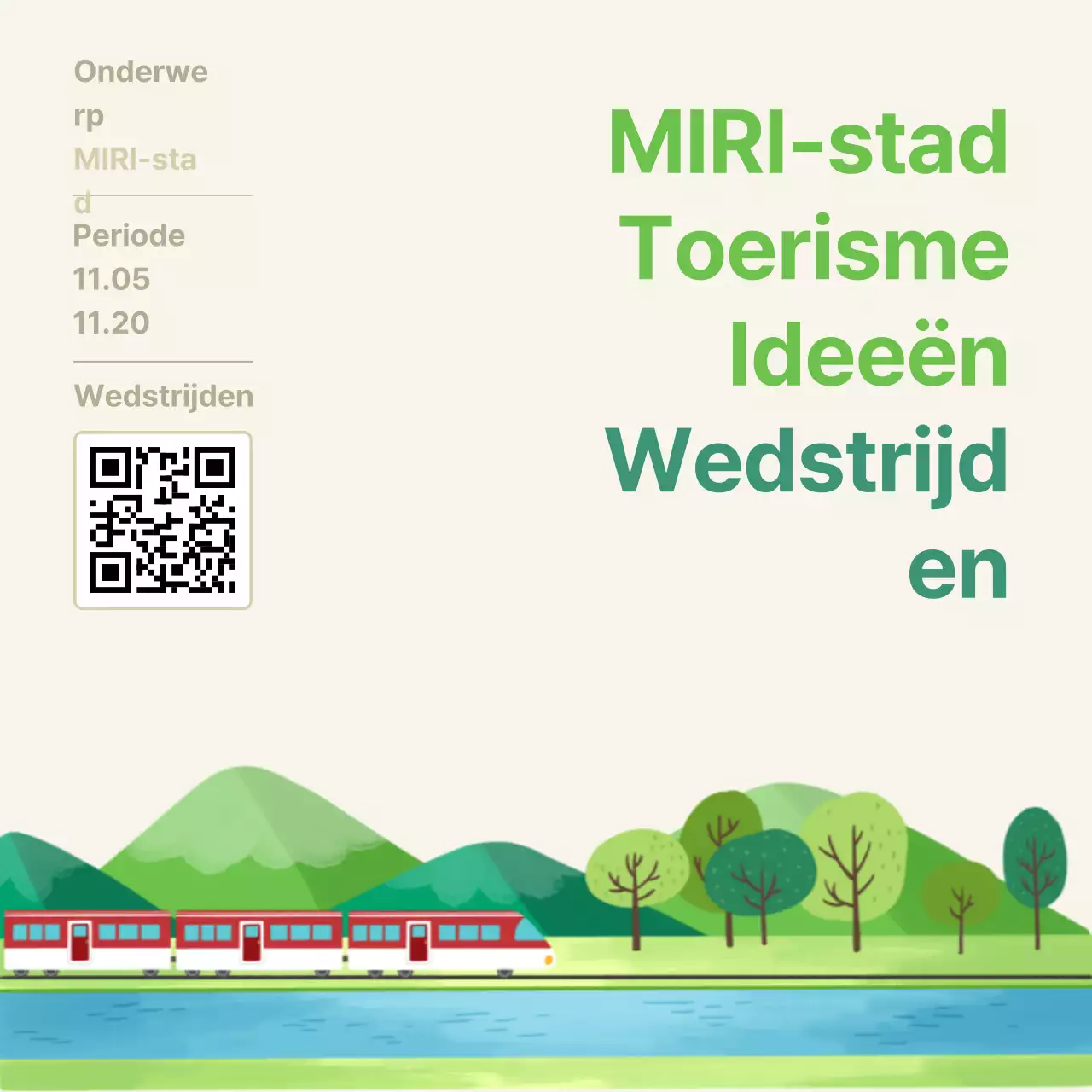 De wedstrijd voor groen en chartreuse natuurtoerisme promoten