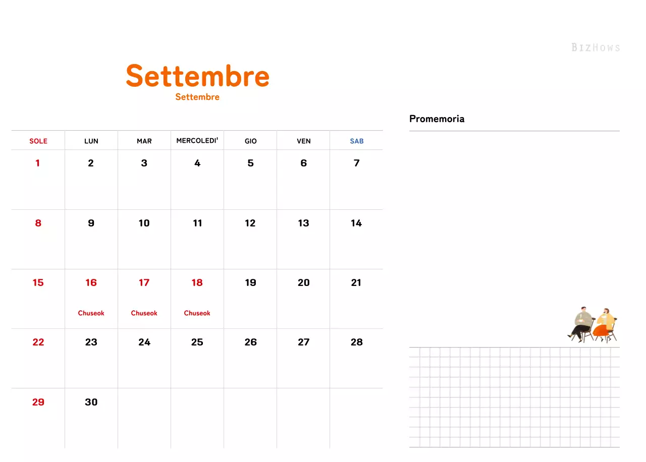 Un calendario di Capodanno caldo e illustrato