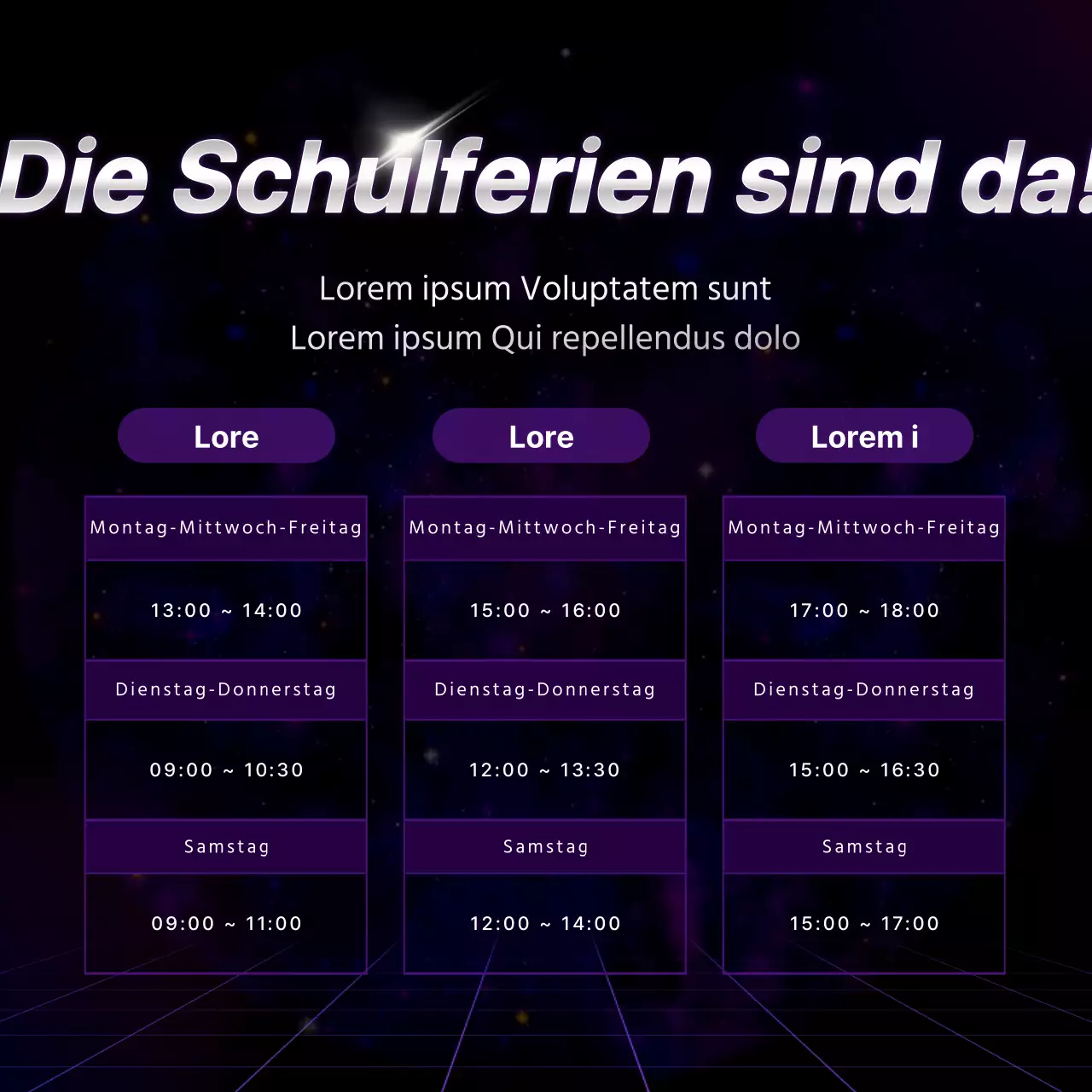 Werben Sie für die "Back-to-School"-Angebote von purple cyber
