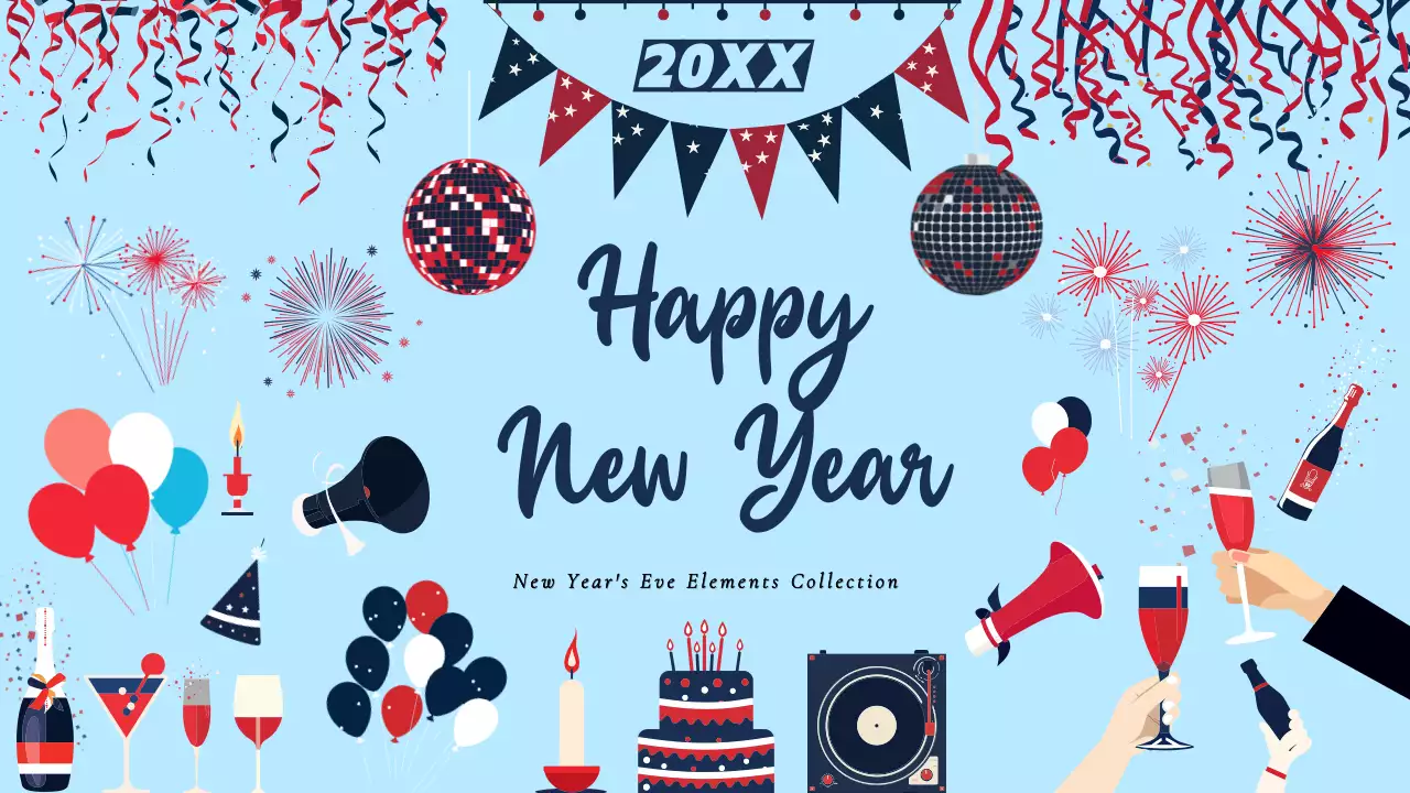 Red Festive New Year Invitation Presentation