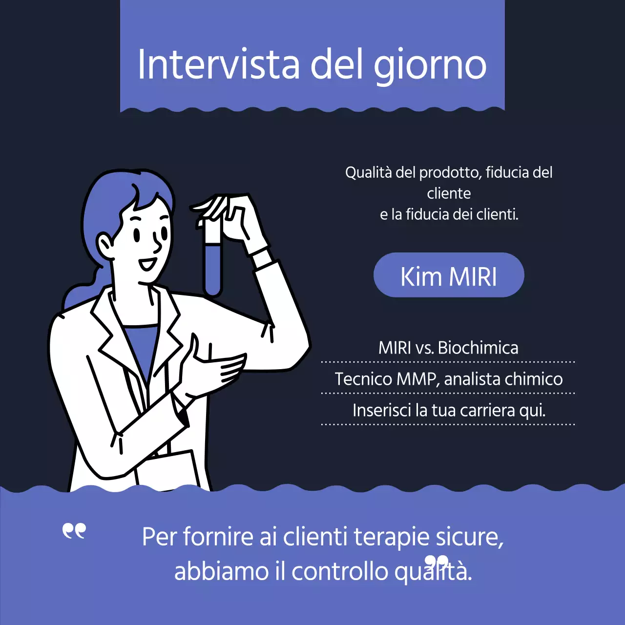 Una semplice lettera di presentazione per domande e offerte di lavoro in blu e marina