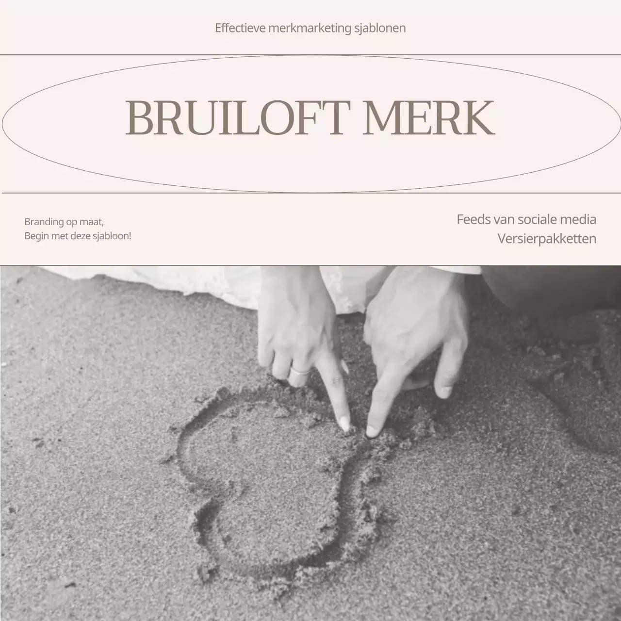 Promoot een modern trouwmerk in roze en bruin