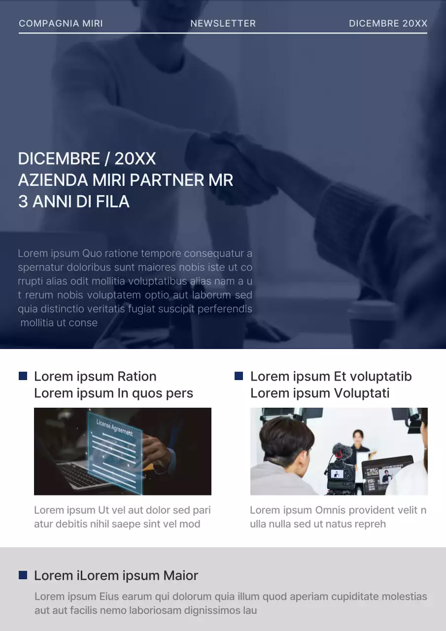 Annunci aziendali moderni in bianco e nero